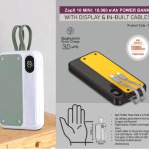 fast charging power bank with inbuilt cables