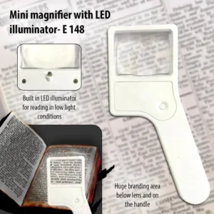 LED mini magnifier used for reading books in dim light