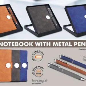 Premium A5 Notebook with Metal Pen Set for Corporate Gifting